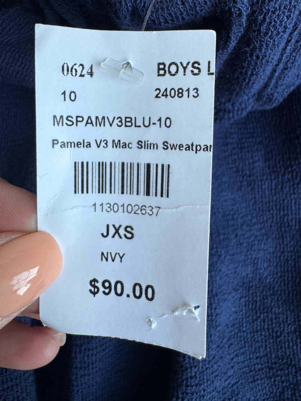 BOYS LIE PAMELA V3 MAC SLIM PANTS XS navy blue white cherubs NEW angel jogger - Picture 7 of 11